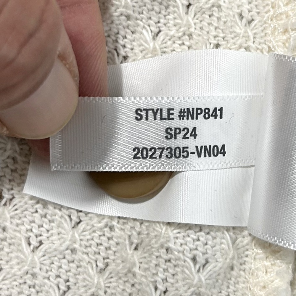MADEWELL Pointelle Single-Button Vest Size M Bleached Canvas - Picture 13 of 13